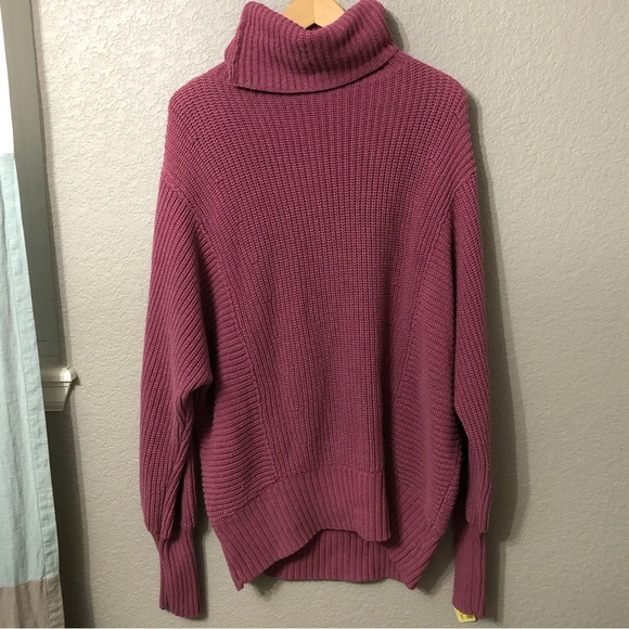 Free People Pink Turtleneck Sweater Dress - Medium - Picture 1 of 10